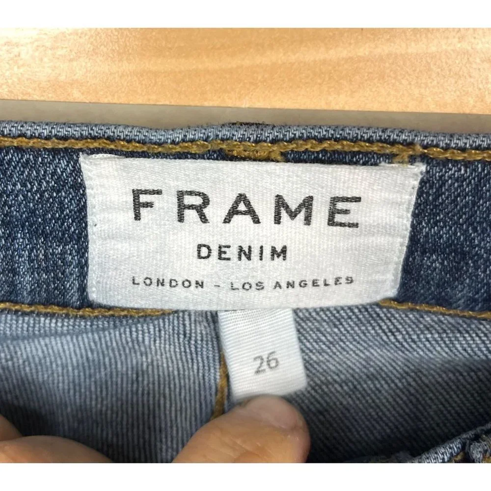 FRAME Le Nouveau Straight Front Split‎ Jeans Size 26 - Picture 3 of 12